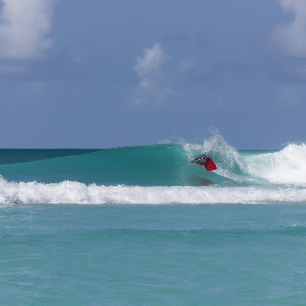 Surfing in Augusta Bay