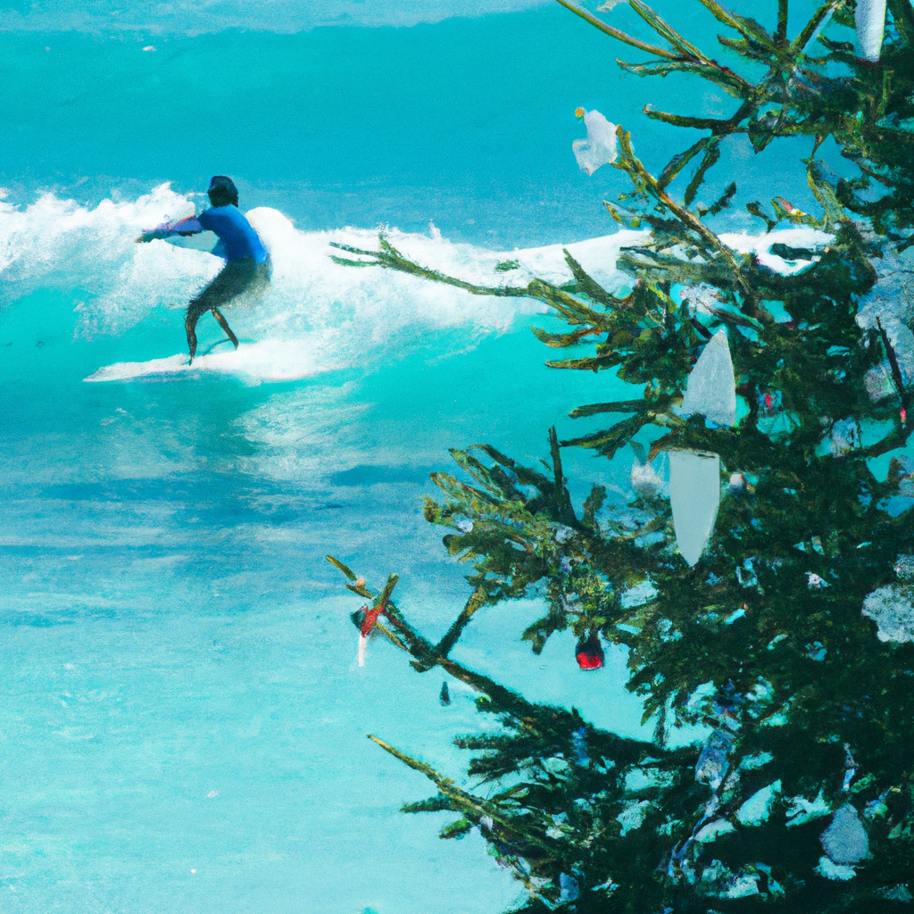 Surfing in Christmas Tree