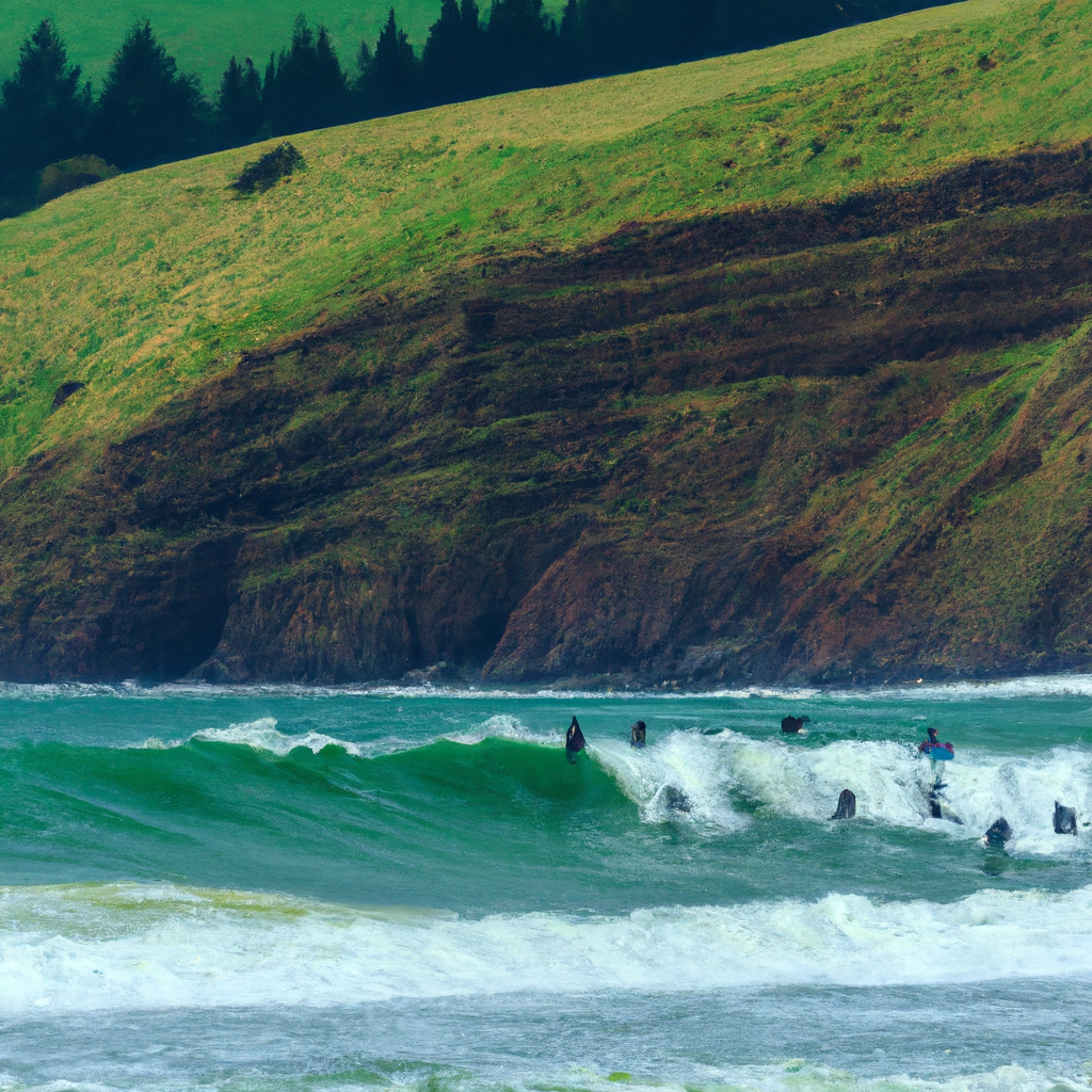 Surfing in Half Moon Bay