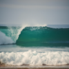 Surfing in Queensberry Bay