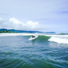 Surfing in Rizal Beach