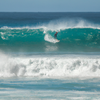 Surfing in Blue Bay