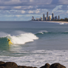 Surfing in Currumbin Alley