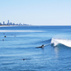 Surfing in Miami Beach