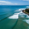 Surfing in Moffat Beach
