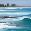 Surfing in Sunshine Beach