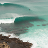 Surfing in Pennington Bay