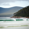 Surfing in Bruny Island