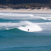 Surfing in Roaring Beach