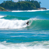 Surfing in Playa Cocles