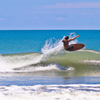 Surfing in Panga Drops