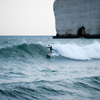 Surfing in Étretat
