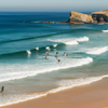Surfing in Praia do Monte Clerigo