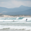 Surfing in Playa de Bolonia