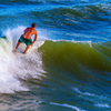 Surfing in Sebastian Inlet