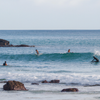 Surfing in Hapuna Beach