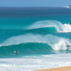Surfing in Sandy Beach