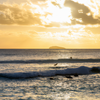 Surfing in Sunset Beach