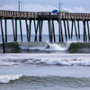 Surfing in Jennette's Pier
