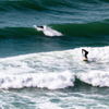 Surfing in Waldport Beach