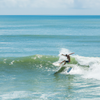 Surfing in Praia de Stella Maris