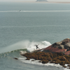 Surfing in San Gallan Island
