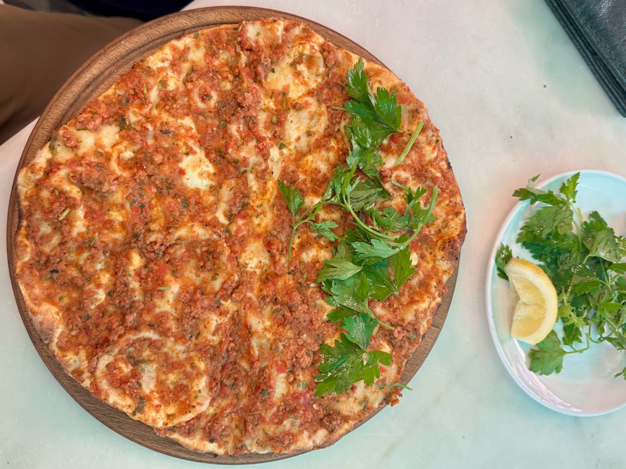 A beautiful Turkish Pide in Istanbuil