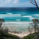 Surfing in North Stradbroke Island