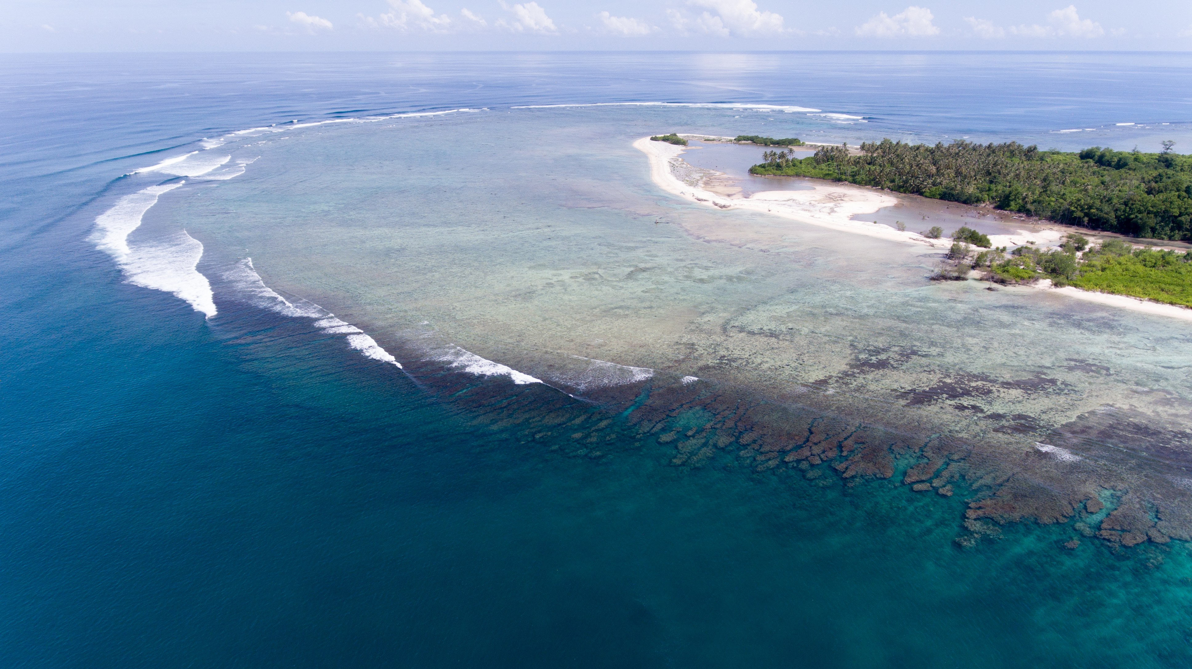 Aerial view of a Mentawai Island