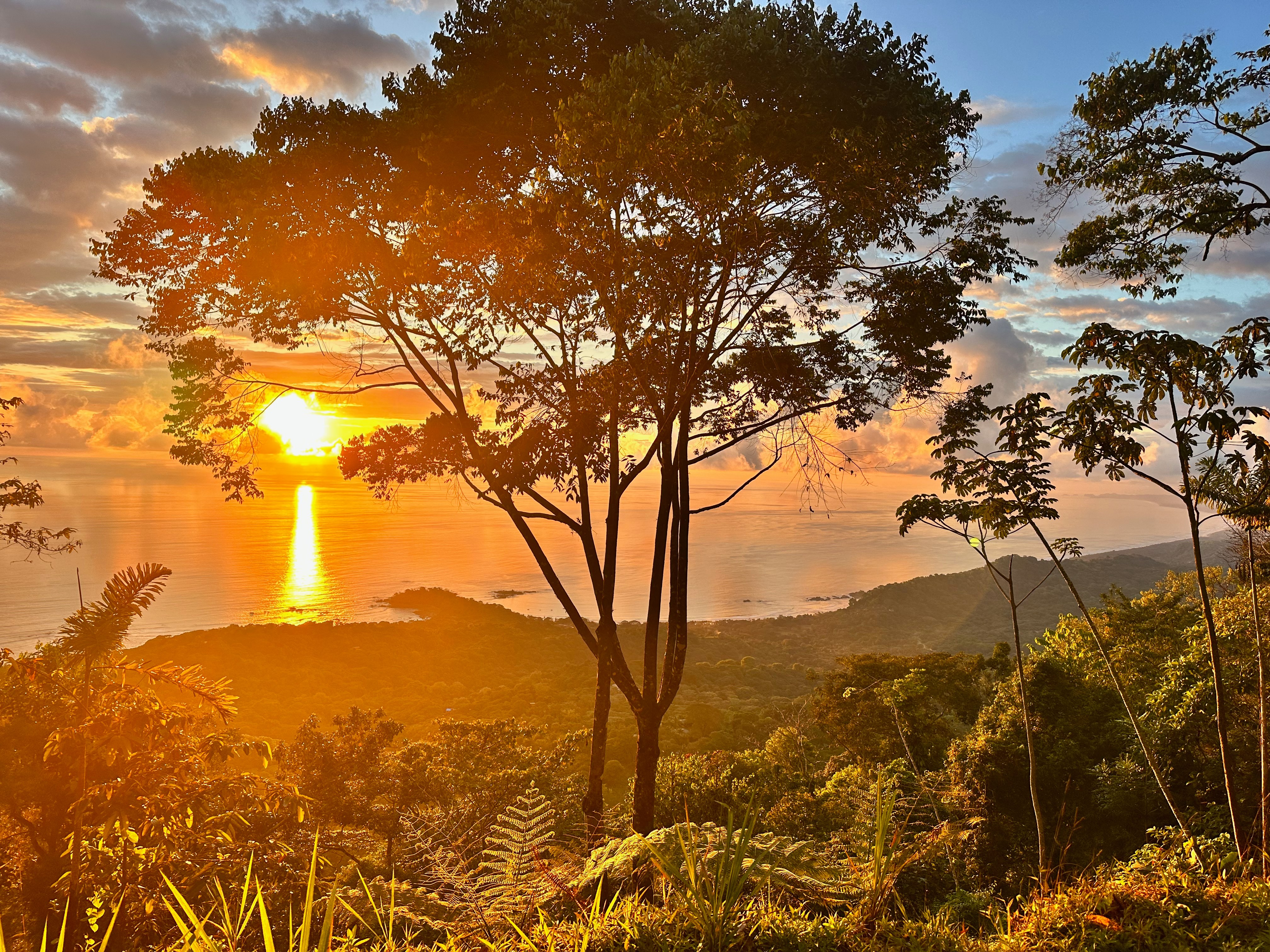 Beautiful sunset in Dominical, Costa Rica