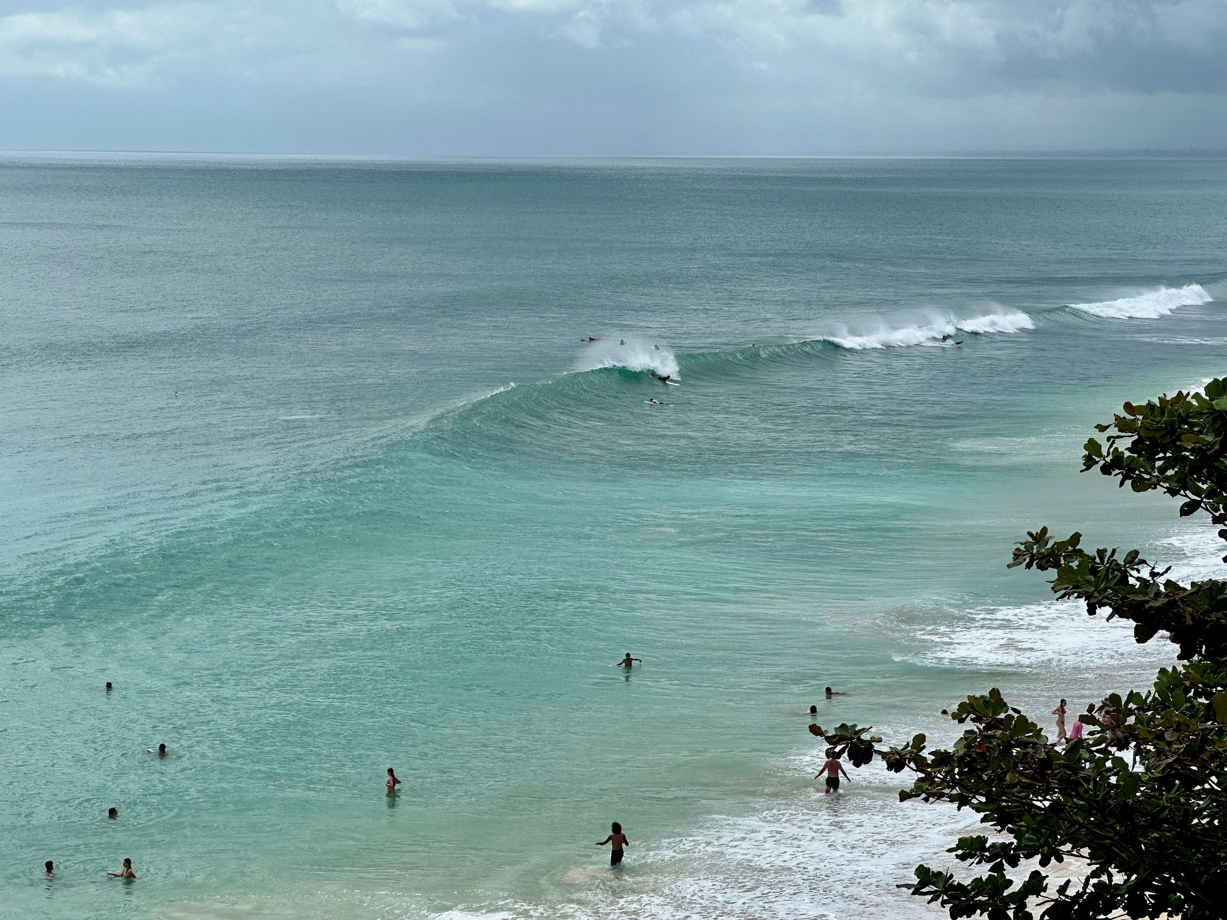 Striking view of the azure waves of Dreamland, Bali